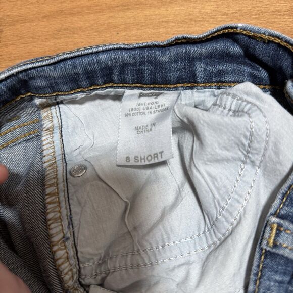Levi's Women's 505 Straight Leg Dark Blue Denim Jeans Size 8 Short - Picture 10 of 10